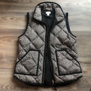 J. Crew Quilted Down Herringbone Puffer Vest